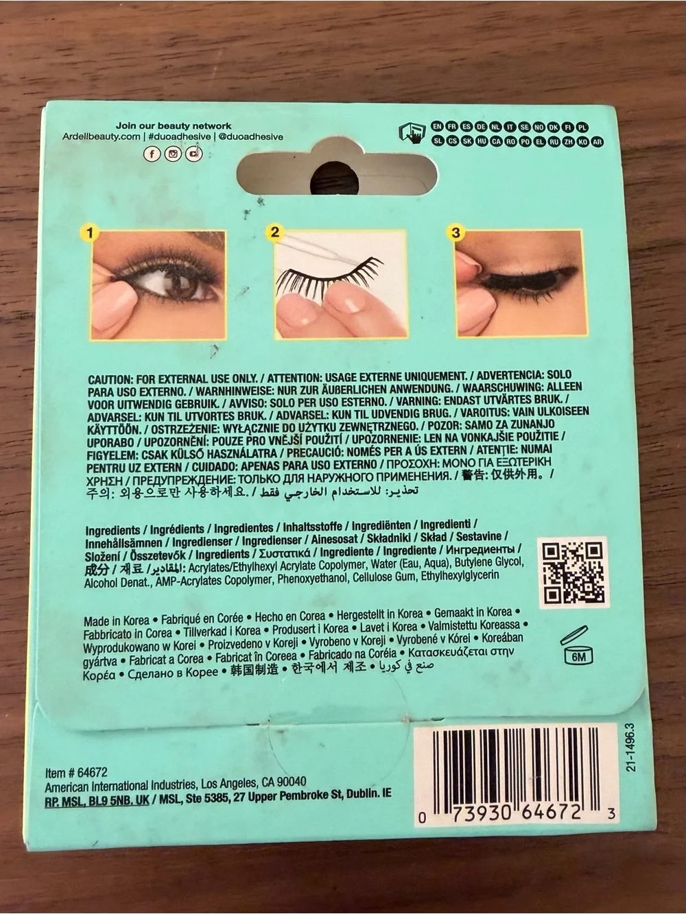 DUO Active Clear Strip Lash Adhesive 0.16 oz Waterproof Long Wear Glue